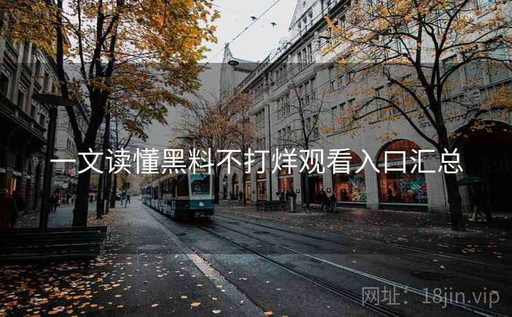 一文读懂黑料不打烊观看入口汇总